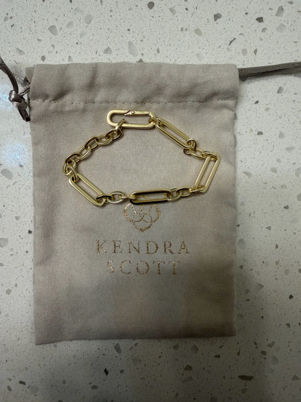 Kendra Scott Gold Paperclip Link Bracelet